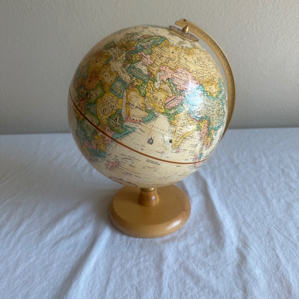 Replogle 9 Inch World Classic Series Globe Genuine Hardwood Base Made in USA